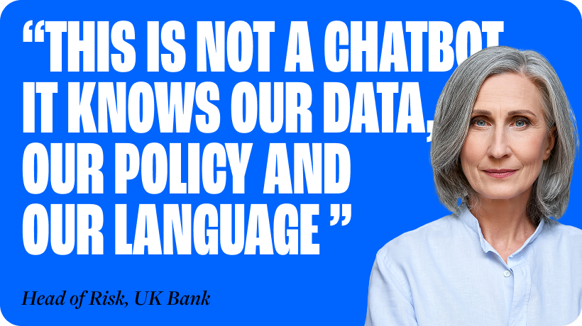 This is not A CHATBOT. IT KNOWS OUR DATA, OUR POLICY AND OUR LANGUAGE 